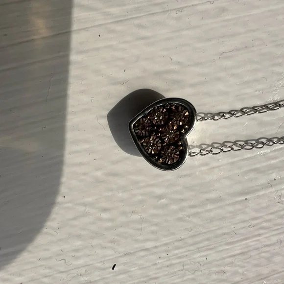 Zales champagne diamond Heart Pendant Necklace - Picture 6 of 6